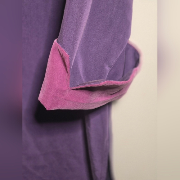 Jaclyn Smith Classic Purple Button-Up Blouse - Picture 4 of 9